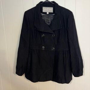 Jessica Simpson Black Wool Blend Coat‎ size L